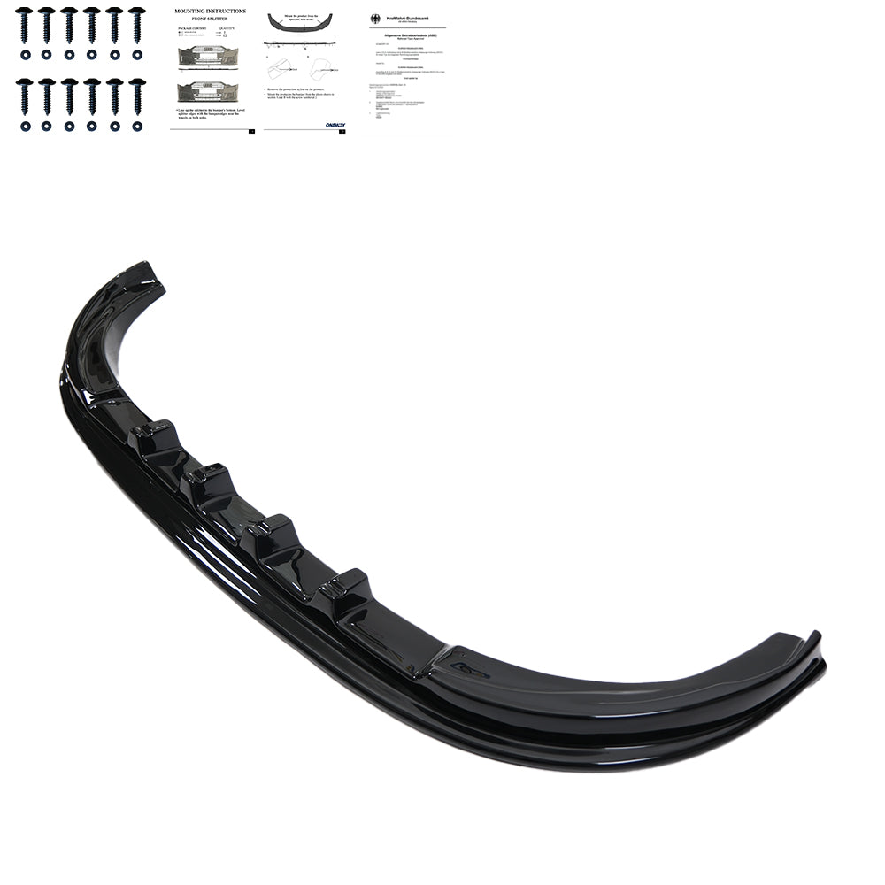FS01.009 - Frontsplitter passend für FIAT Ducato 4. Generation 2014+ mit ABE TÜV Hochglanz Schwarz
