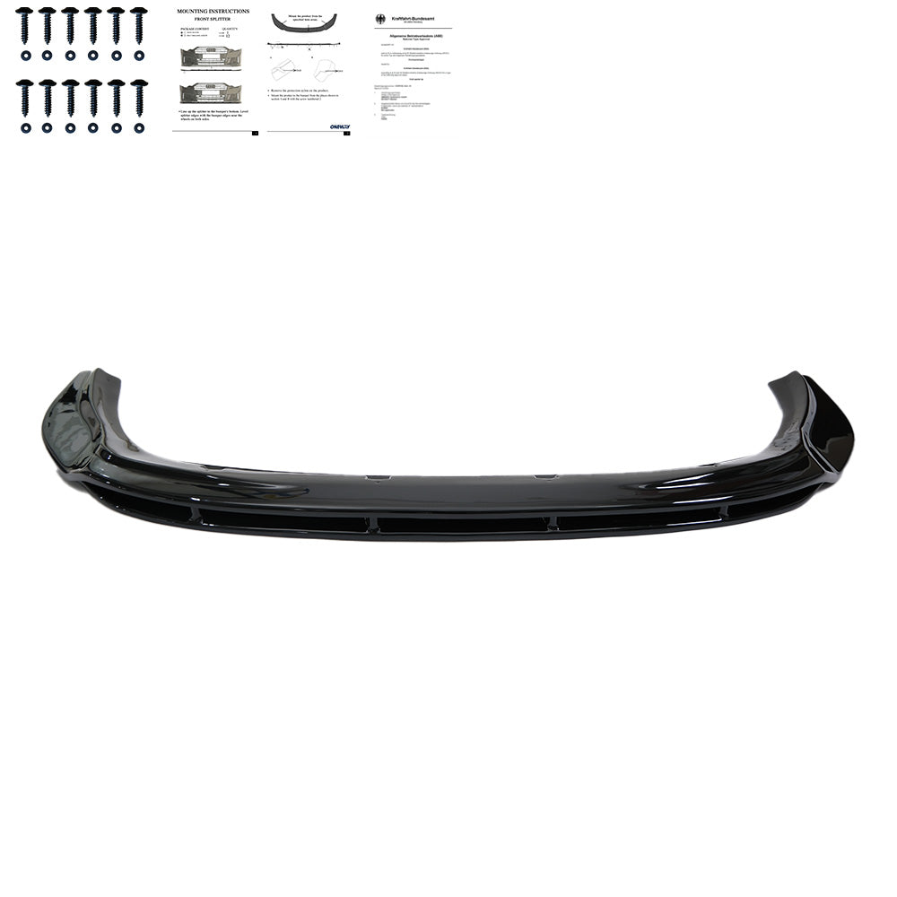 FS01.005 - Frontsplitter passend für FORD Transit Custom MK1 2012-2018 mit ABE TÜV Hochglanz Schwarz