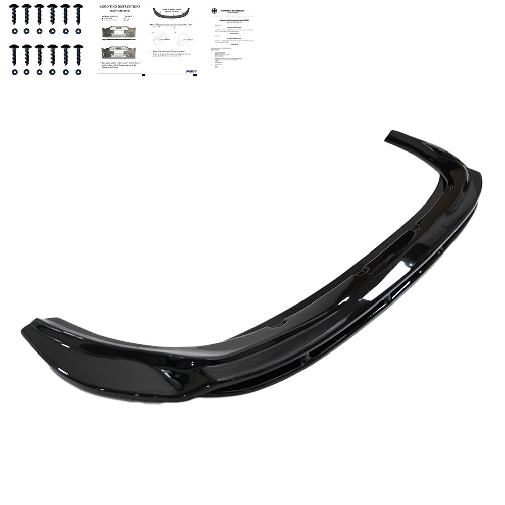 FS01.005 - Frontsplitter passend für FORD Transit Custom MK1 2012-2018 mit ABE TÜV Hochglanz Schwarz