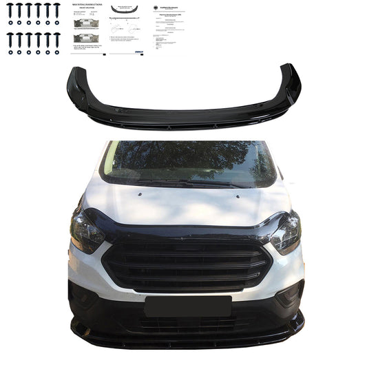 FS01.007 - Frontsplitter passend für FORD Transit Custom MK1 Facelift 2018+ mit ABE TÜV Hochglanz Schwarz