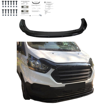 FS01.007 - Frontsplitter passend für FORD Transit Custom MK1 Facelift 2018+ mit ABE TÜV Hochglanz Schwarz