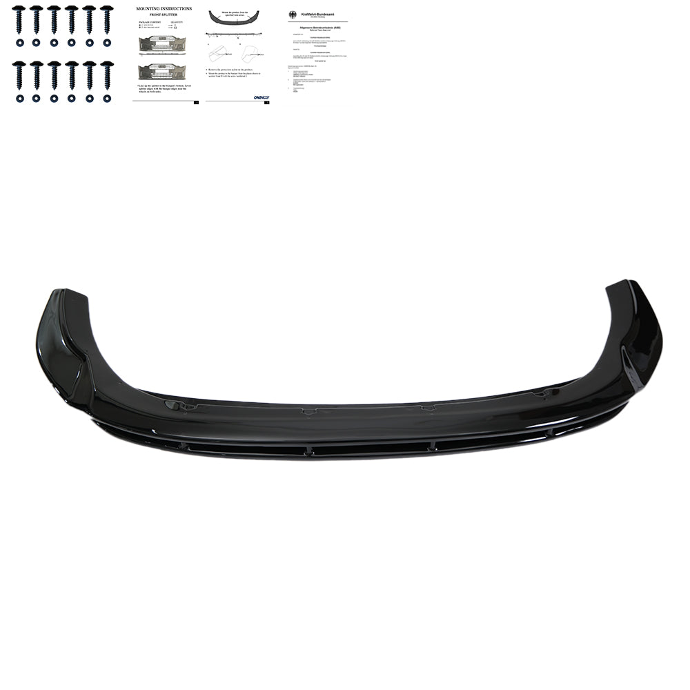 FS01.007 - Frontsplitter passend für FORD Transit Custom MK1 Facelift 2018+ mit ABE TÜV Hochglanz Schwarz