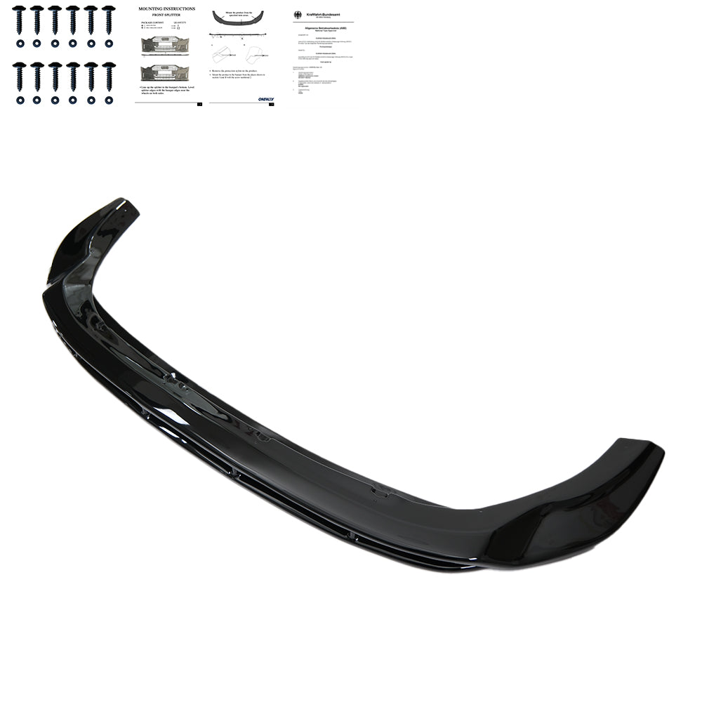 FS01.007 - Frontsplitter passend für FORD Transit Custom MK1 Facelift 2018+ mit ABE TÜV Hochglanz Schwarz