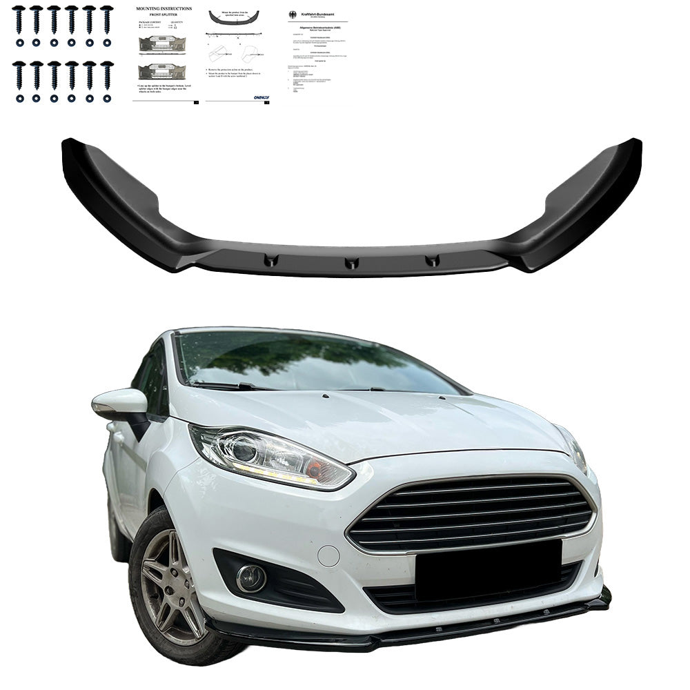 Frontsplitter passend für FORD Fiesta MK7 Facelift 2012-2017 mit ABE TÜV Hochglanz Schwarz