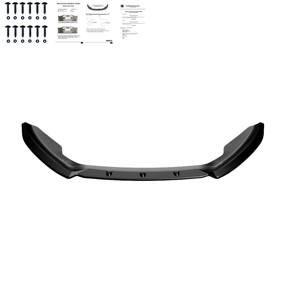 Frontsplitter passend für FORD Fiesta MK7 Facelift 2012-2017 mit ABE TÜV Hochglanz Schwarz