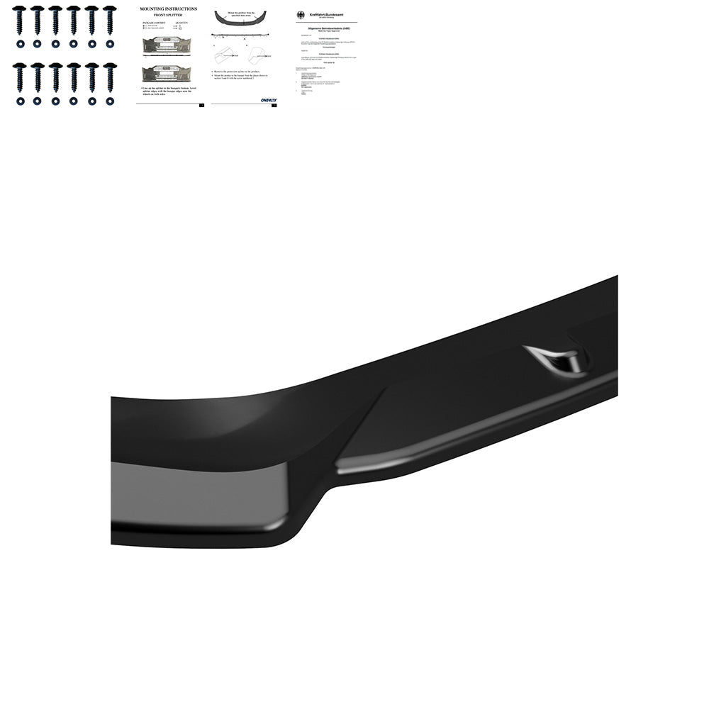 Frontsplitter passend für FORD Fiesta MK7 Facelift 2012-2017 mit ABE TÜV Hochglanz Schwarz