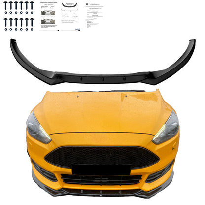 Frontsplitter passend für FORD Focus ST Mk3 Facelift 2015-2018 mit ABE TÜV Hochglanz Schwarz