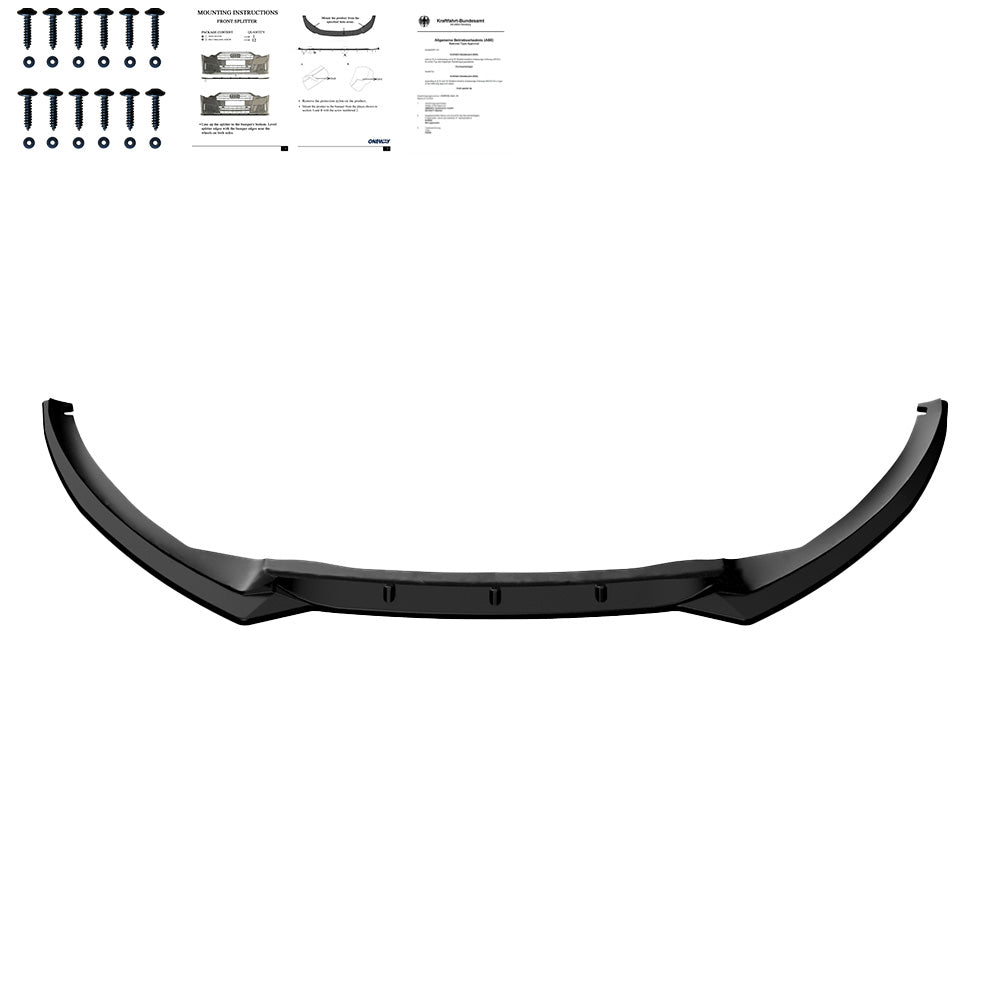Frontsplitter passend für FORD Focus ST Mk3 Facelift 2015-2018 mit ABE TÜV Hochglanz Schwarz