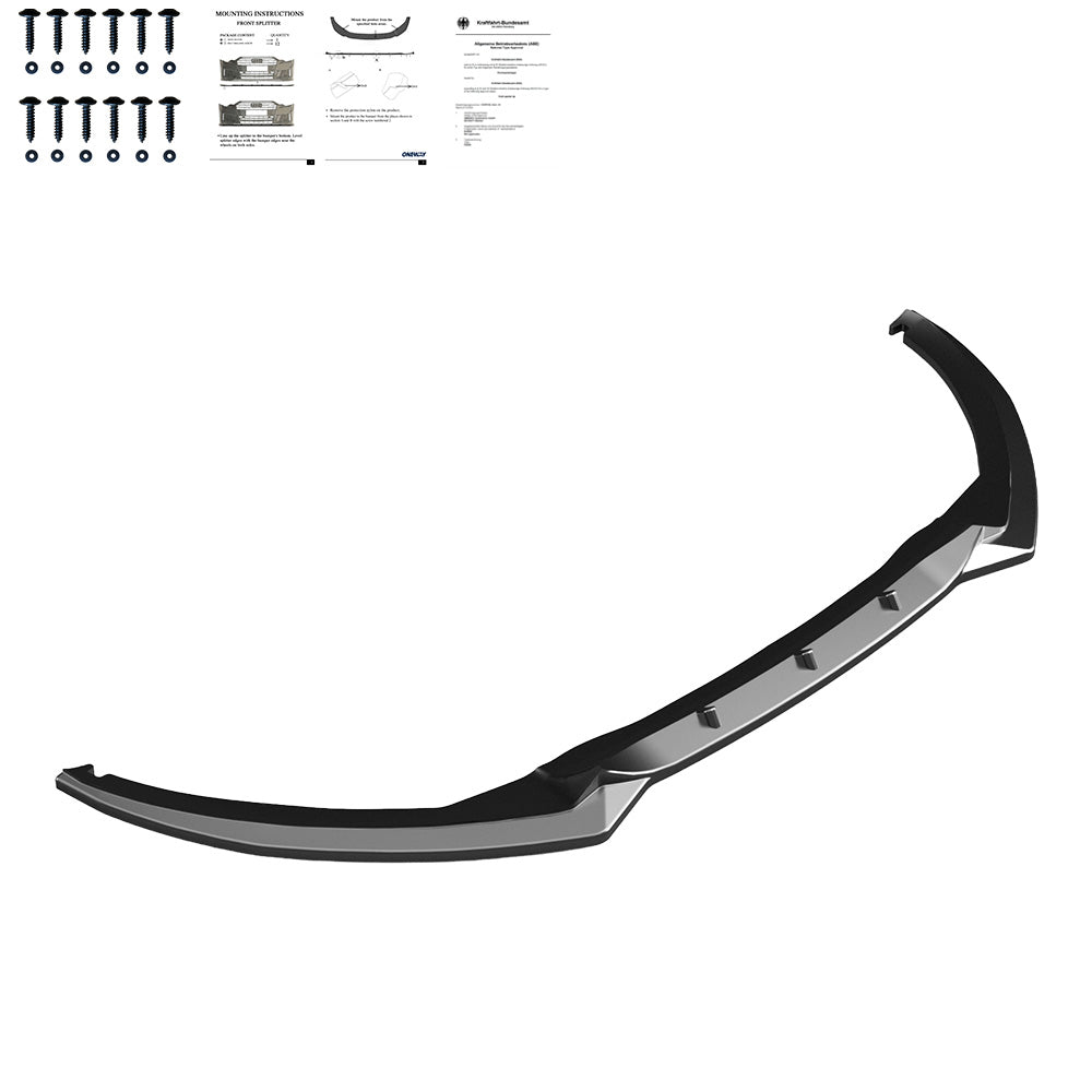 Frontsplitter passend für FORD Focus ST Mk3 Facelift 2015-2018 mit ABE TÜV Hochglanz Schwarz