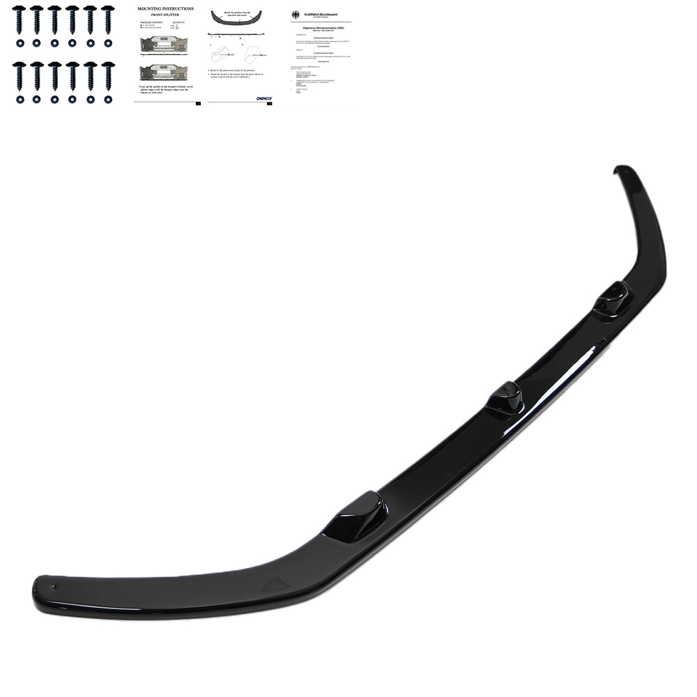FS01.006 - Frontsplitter passend für FORD Transit Custom MK1-MK1 Facelift Sportline 2012+ mit ABE TÜV Hochglanz Schwarz
