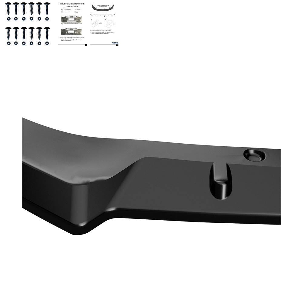 FS01.166 - Frontsplitter passend für FORD Puma ST-Line Mk1 2021-2024 Hochglanz Schwarz