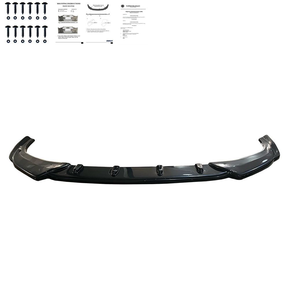 Frontsplitter passend für Hyundai i30 N MK3 Hatchback/Fastback 2017-2020 mit ABE TÜV Hochglanz Schwarz