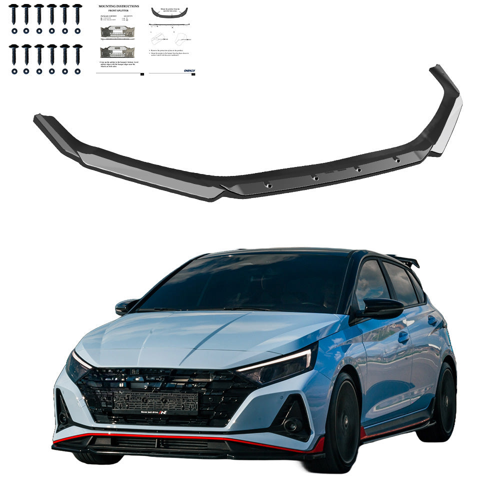 FS01.178 - Frontsplitter passend für HYUNDAI I20 N Mk3 2020+ Hochglanz Schwarz