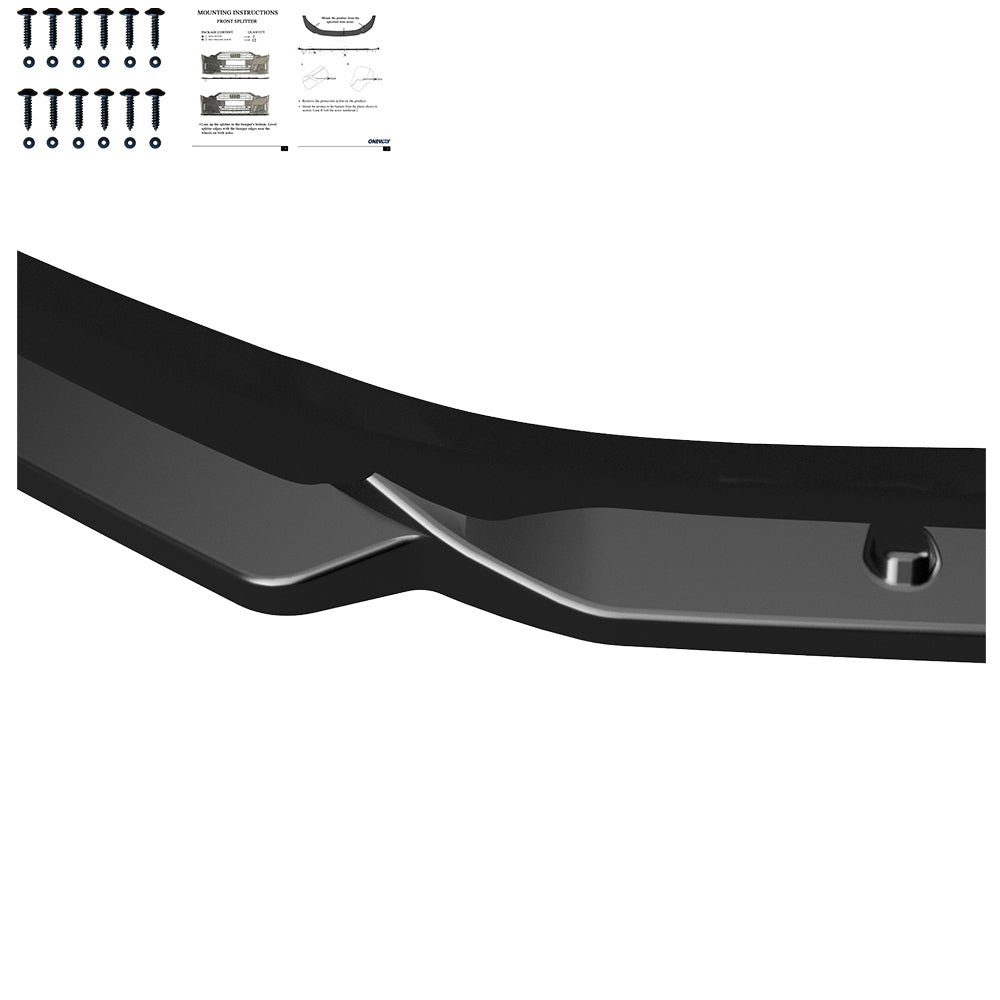 FS01.178 - Frontsplitter passend für HYUNDAI I20 N Mk3 2020+ Hochglanz Schwarz