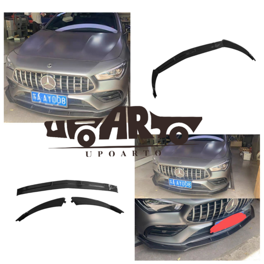 Frontspoilerlippe Hochglanz Schwarz passend für Mercedes CLA C118 X118 2020-2024