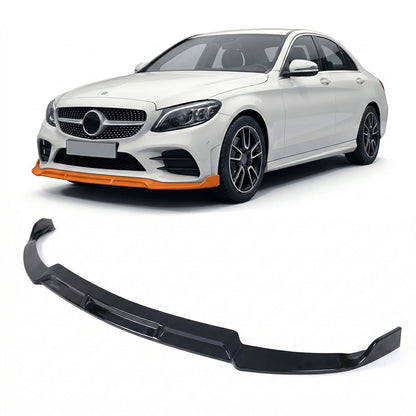 Spoilerlippe Hochglanz Schwarz passend für Mercedes C-Klasse W205 2018-2021