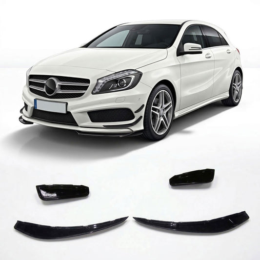 Frontspoilerlippe Schwarz passend für Mercedes A-Klasse W176 2013-2016