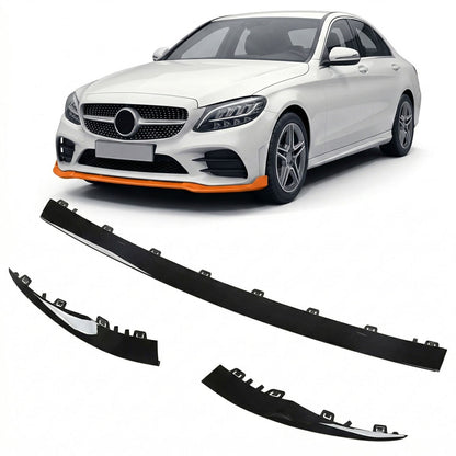 Frontspoiler Hochglanz Schwarz passend für Mercedes C-Klasse W205 Facelift 2018-2021