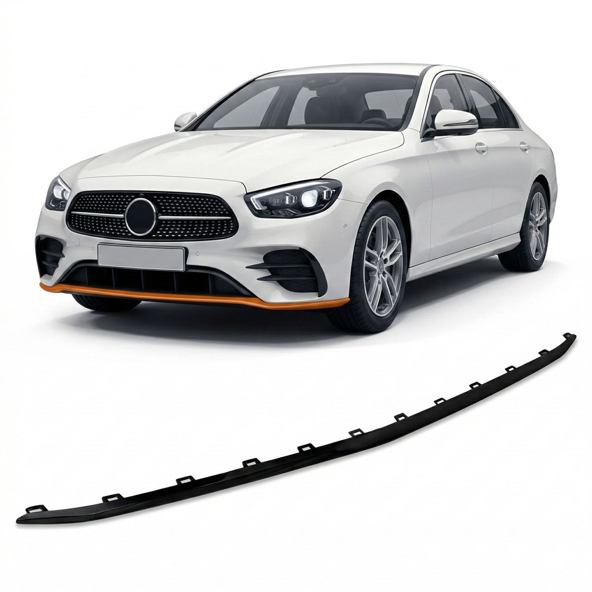Frontspoiler Hochglanz Schwarz passend für Mercedes E-Klasse W213 C238 2021-2023