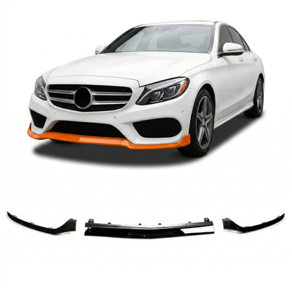 Frontspoiler Hochglanz Schwarz passend für Mercedes C-Klasse W205 2013-2018