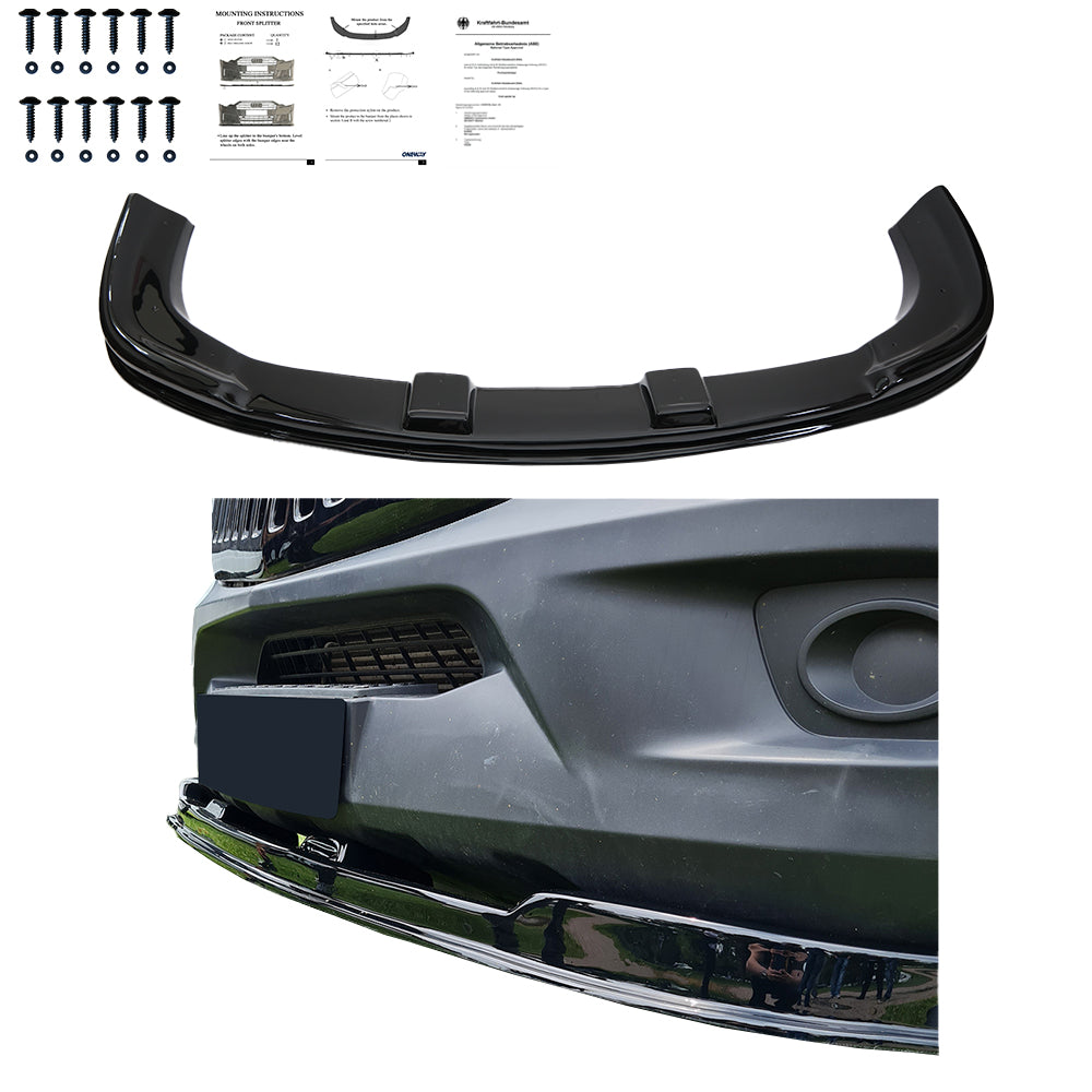 FS01.012 - Frontsplitter passend für MERCEDES Sprinter W906 Facelift 2014-2018 mit ABE TÜV Hochglanz Schwarz