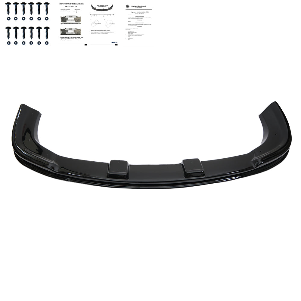 FS01.012 - Frontsplitter passend für MERCEDES Sprinter W906 Facelift 2014-2018 mit ABE TÜV Hochglanz Schwarz
