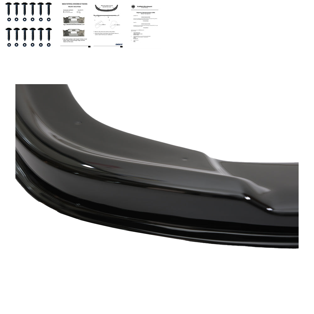 FS01.012 - Frontsplitter passend für MERCEDES Sprinter W906 Facelift 2014-2018 mit ABE TÜV Hochglanz Schwarz
