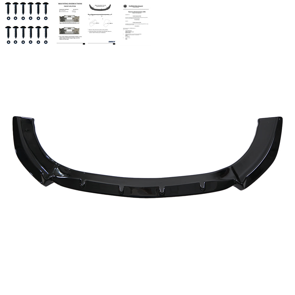 Frontsplitter passend für Mercedes V-Klasse W447 Facelift AMG-Line 2019+ mit ABE TÜV Hochglanz Schwarz