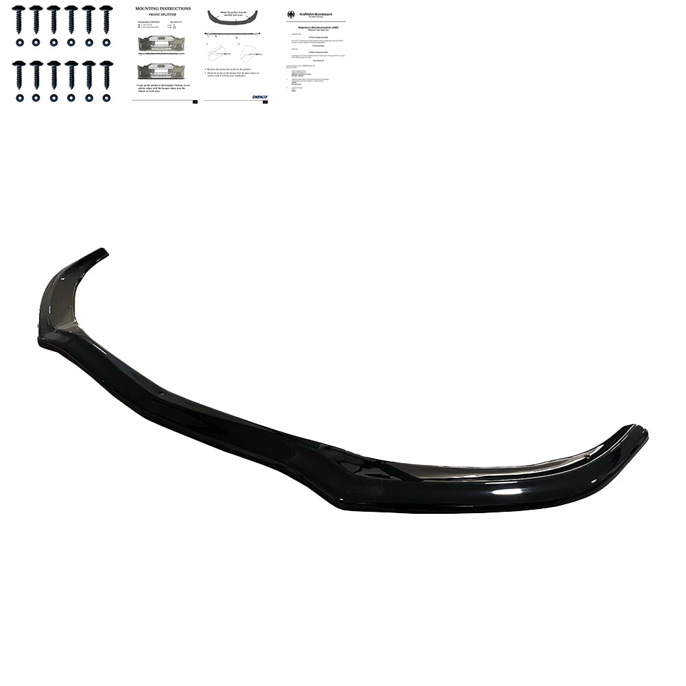 Frontsplitter passend für Mercedes C-Klasse W205 C63 AMG Coupé 2016-2018 mit ABE TÜV Hochglanz Schwarz