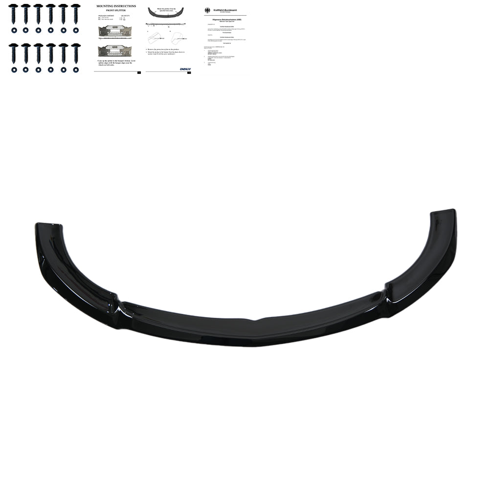 Frontsplitter passend für Mercedes E-Klasse E63 AMG Kombi/Limousine S213/W213 2017-2021 mit ABE TÜV Hochglanz Schwarz