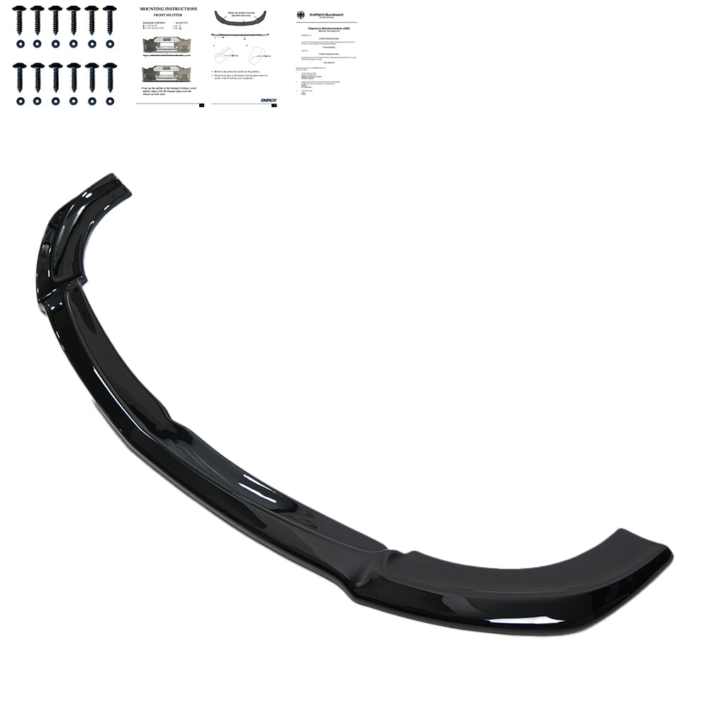 Frontsplitter passend für Mercedes E-Klasse E63 AMG Kombi/Limousine S213/W213 2017-2021 mit ABE TÜV Hochglanz Schwarz
