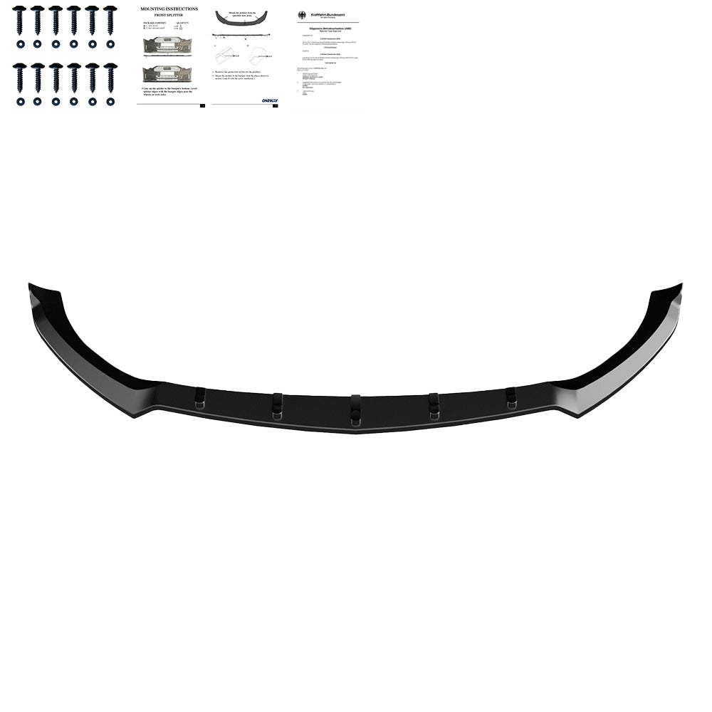 FS01.130 - Frontsplitter passend für MERCEDES CLA Coupé AMG-LINE C118/X118 2019+ Hochglanz Schwarz