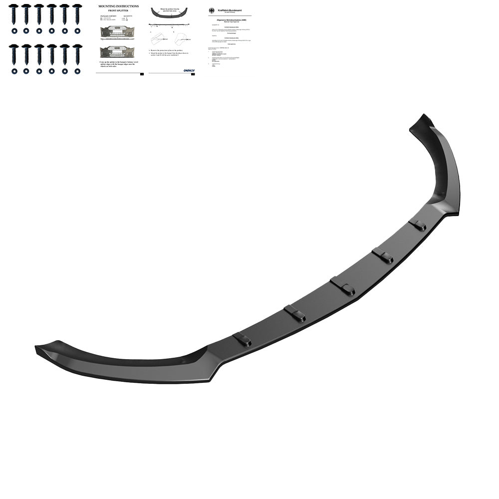 FS01.130 - Frontsplitter passend für MERCEDES CLA Coupé AMG-LINE C118/X118 2019+ Hochglanz Schwarz