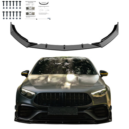 FS01.201 - Frontsplitter passend für Mercedes A45 S Aero Pack W177 / W177 Facelift 2019+ Hochglanz Schwarz