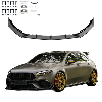 FS01.201 - Frontsplitter passend für Mercedes A45 S Aero Pack W177 / W177 Facelift 2019+ Hochglanz Schwarz