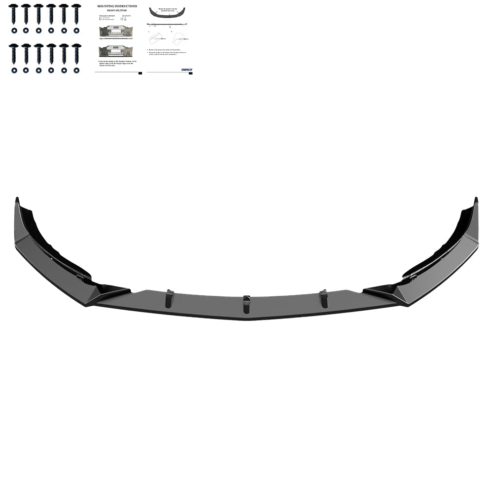 FS01.201 - Frontsplitter passend für Mercedes A45 S Aero Pack W177 / W177 Facelift 2019+ Hochglanz Schwarz