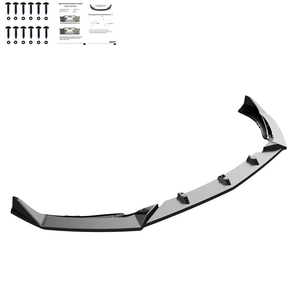 FS01.201 - Frontsplitter passend für Mercedes A45 S Aero Pack W177 / W177 Facelift 2019+ Hochglanz Schwarz