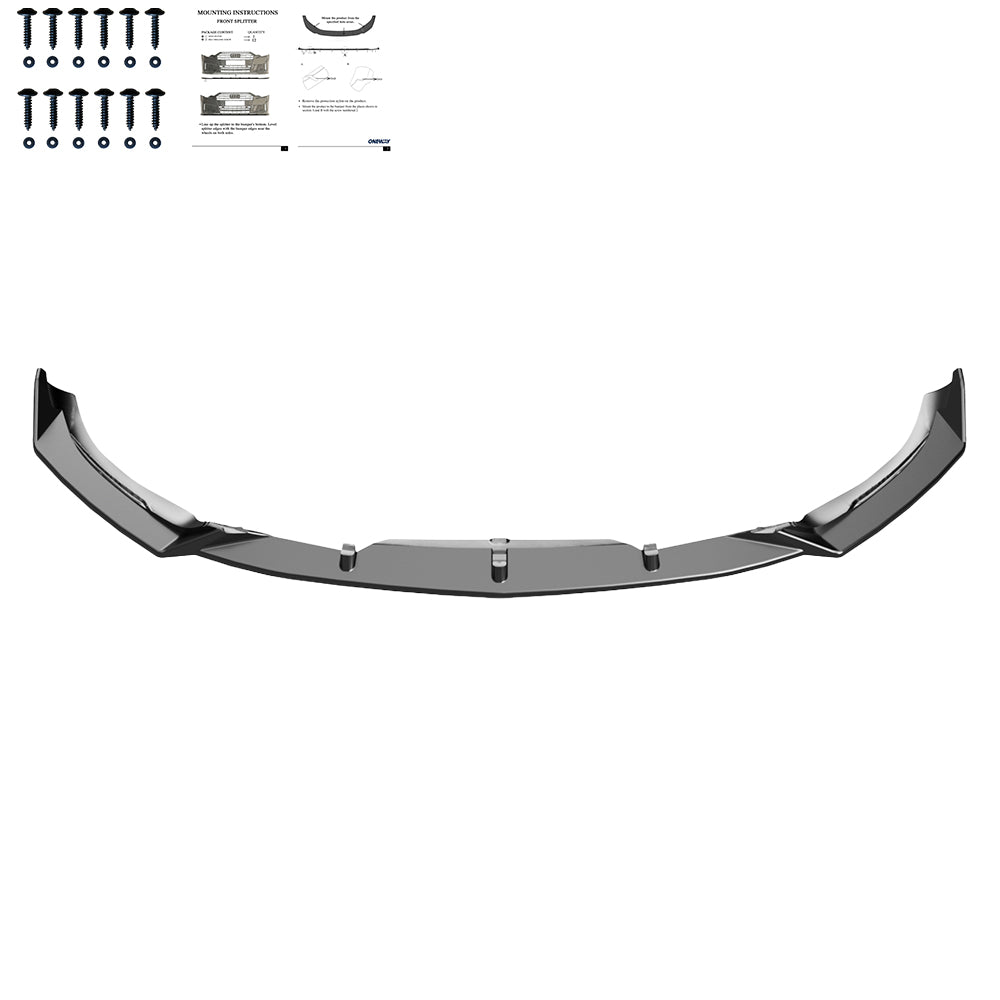 FS01.202 - Frontsplitter passend für Mercedes CLA45 S Aero Pack C118 2019-2023 Hochglanz Schwarz