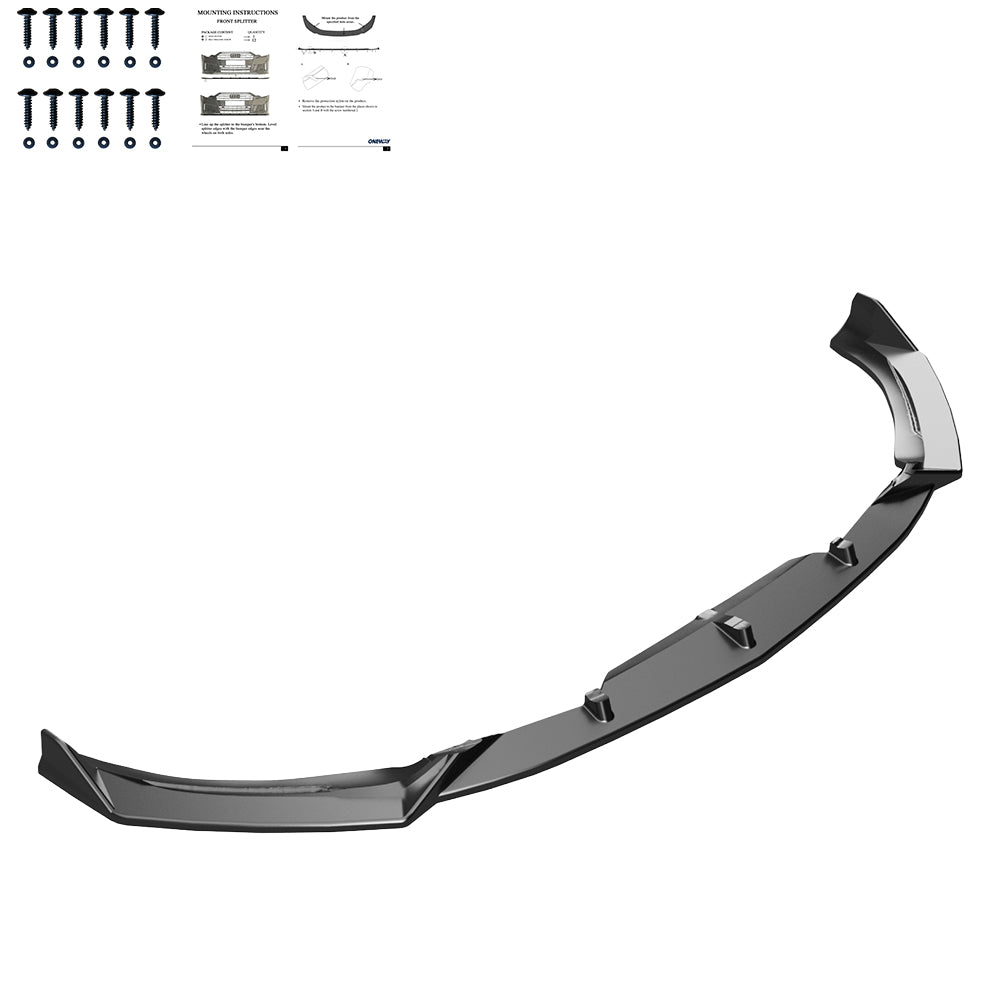 FS01.202 - Frontsplitter passend für Mercedes CLA45 S Aero Pack C118 2019-2023 Hochglanz Schwarz
