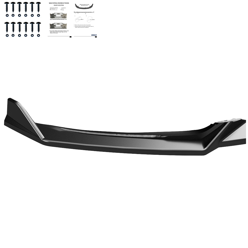 FS01.202 - Frontsplitter passend für Mercedes CLA45 S Aero Pack C118 2019-2023 Hochglanz Schwarz