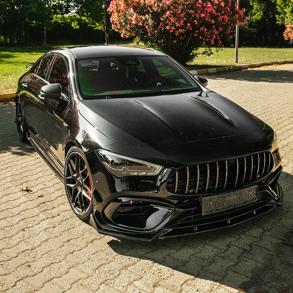 FS01.202 - Frontsplitter passend für Mercedes CLA45 S Aero Pack C118 2019-2023 Hochglanz Schwarz