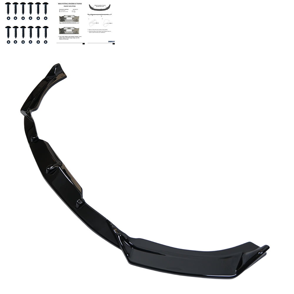 FS01.202 - Frontsplitter passend für Mercedes CLA45 S Aero Pack C118 2019-2023 Hochglanz Schwarz