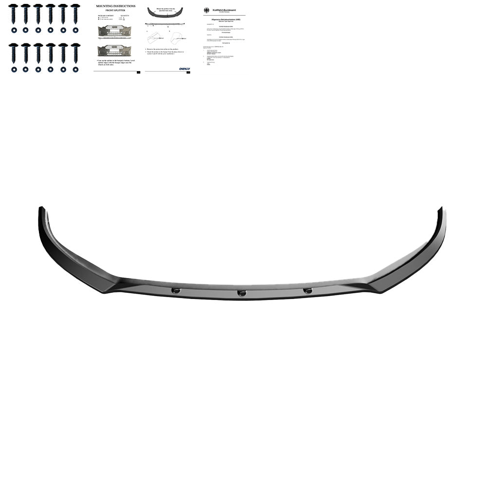 Frontsplitter passend für OPEL Corsa 2020+ mit ABE TÜV Hochglanz Schwarz