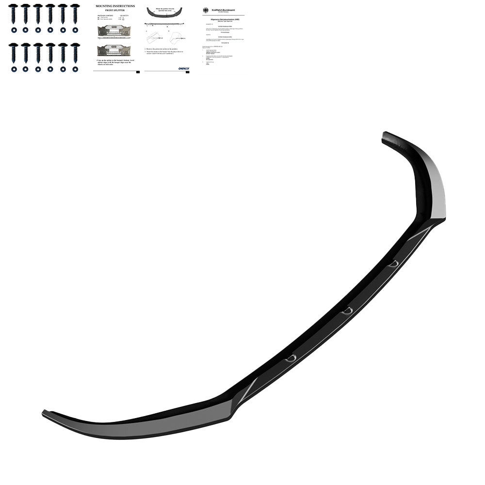 Frontsplitter passend für OPEL Corsa 2020+ mit ABE TÜV Hochglanz Schwarz