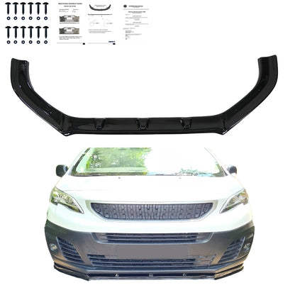 FS01.011 - Frontsplitter passend für PEUGEOT Expert 3. Generation 2016+ mit ABE TÜV Hochglanz Schwarz