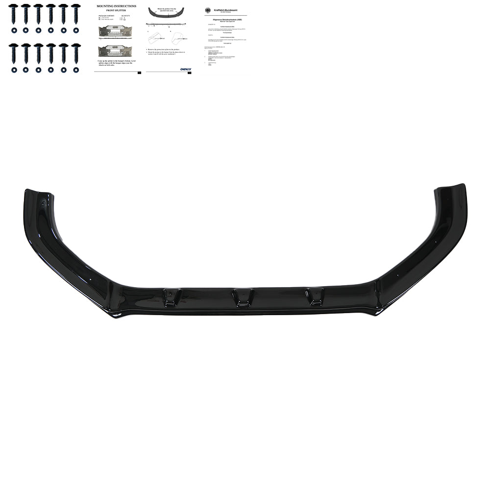 FS01.011 - Frontsplitter passend für PEUGEOT Expert 3. Generation 2016+ mit ABE TÜV Hochglanz Schwarz