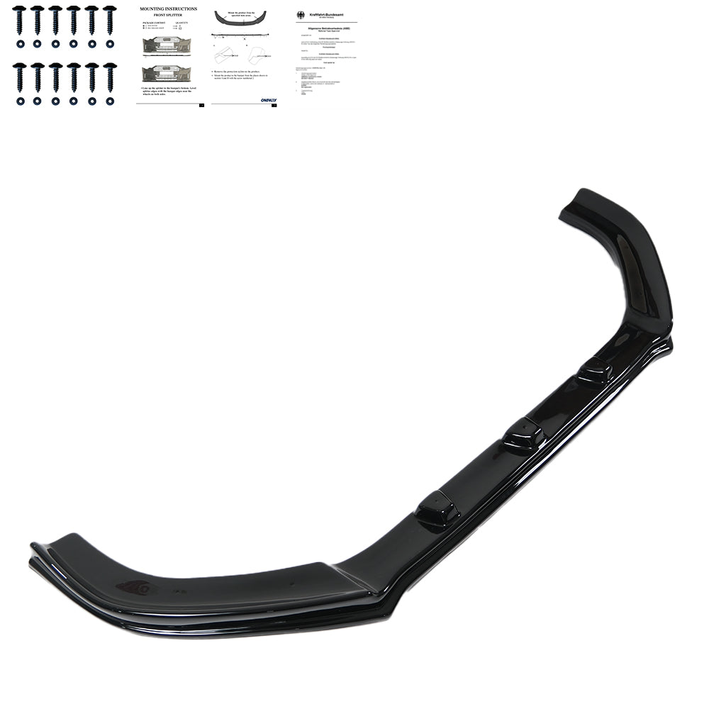 FS01.011 - Frontsplitter passend für PEUGEOT Expert 3. Generation 2016+ mit ABE TÜV Hochglanz Schwarz