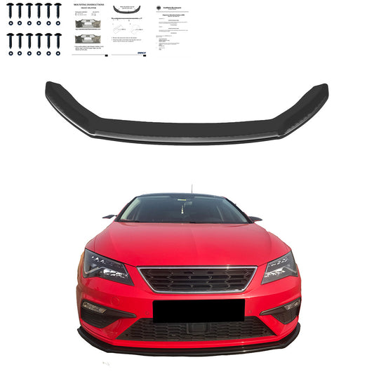 Frontsplitter passend für SEAT Leon FR MK3 Facelift 2017-2019 Version 2 mit ABE TÜV Hochglanz Schwarz