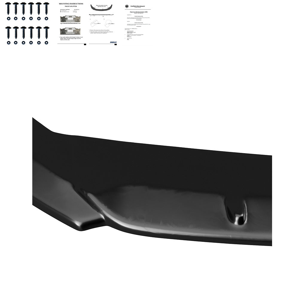 Frontsplitter passend für SEAT Leon FR MK4 2020+ mit ABE TÜV Hochglanz Schwarz