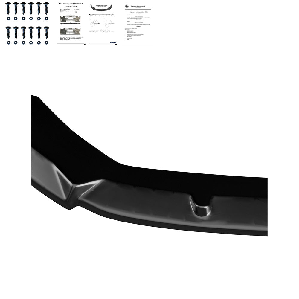 Frontsplitter passend für SEAT Leon FR MK3 2012-2016 mit ABE TÜV Hochglanz Schwarz